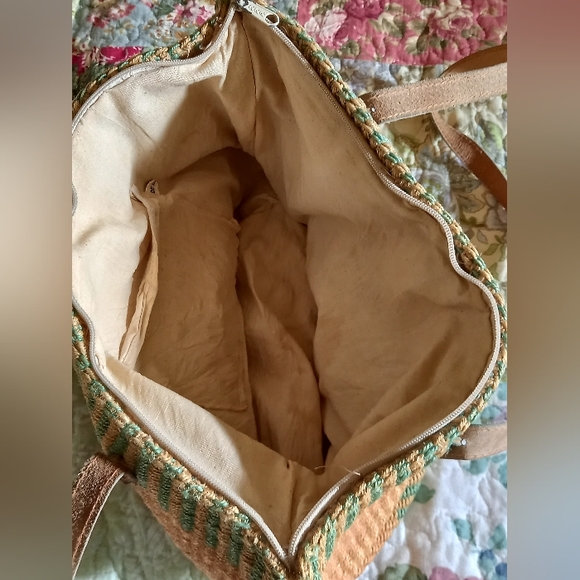 Vintage Sisal Market Shoulder Basket Bag - Picture 5 of 7